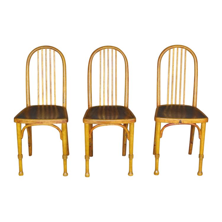 Set di 3 sedie da bistrot Thonet Mundus 1930, art déco, n. A 643