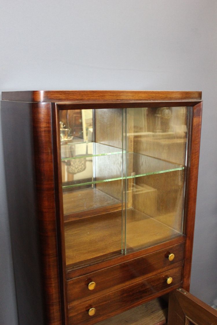 Art Deco Period Walnut Silver Cabinet