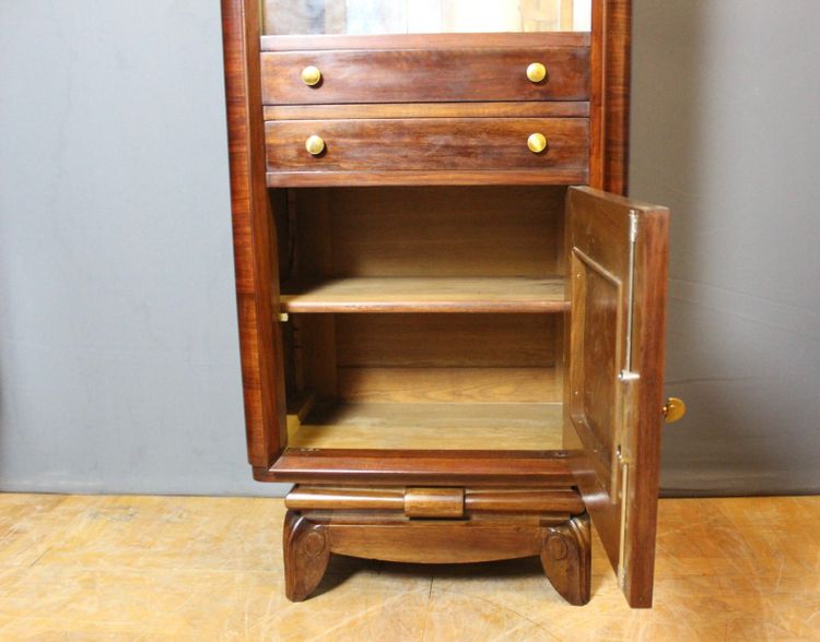 Art Deco Period Walnut Silver Cabinet