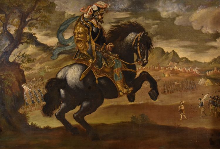 Equestrian Portrait Of Pietro Strozzi, Florentine Painter 17th-18th Century