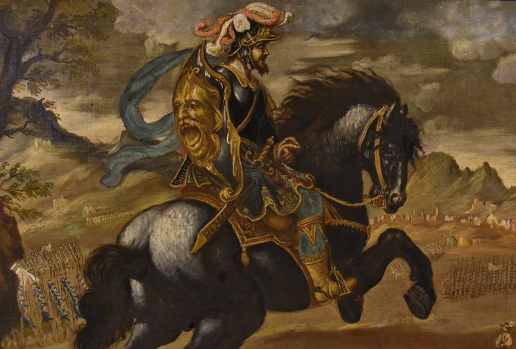 Equestrian Portrait Of Pietro Strozzi, Florentine Painter 17th-18th Century