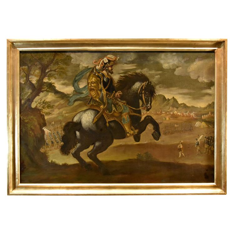 Equestrian Portrait Of Pietro Strozzi, Florentine Painter 17th-18th Century