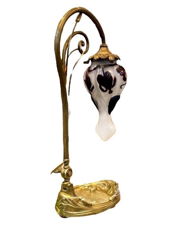 Muller Frères Lunéville Art Nouveau "Heart of Mary" lamp