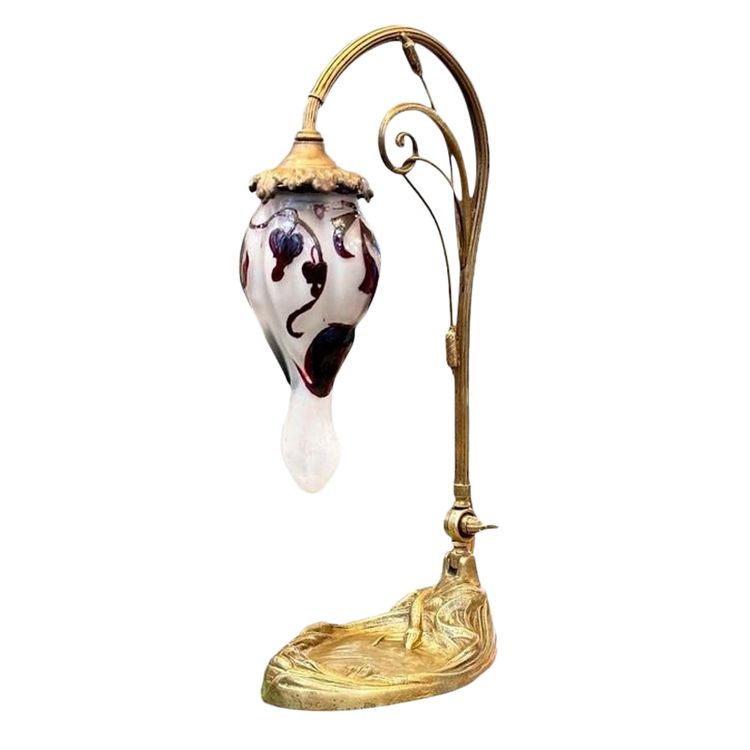 Muller Frères Lunéville Art Nouveau "Heart of Mary" lamp