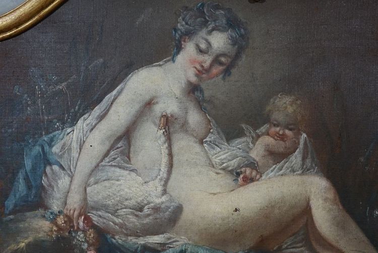 Trumeau Painting Leda and the Swan