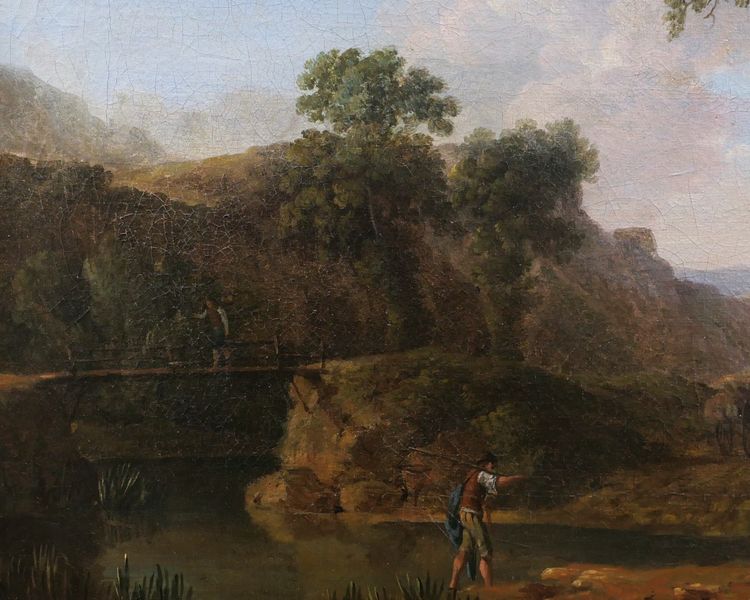 Attributed To Jean-joseph-xavier Bidault, Lively Mountain Landscape With Watercourse