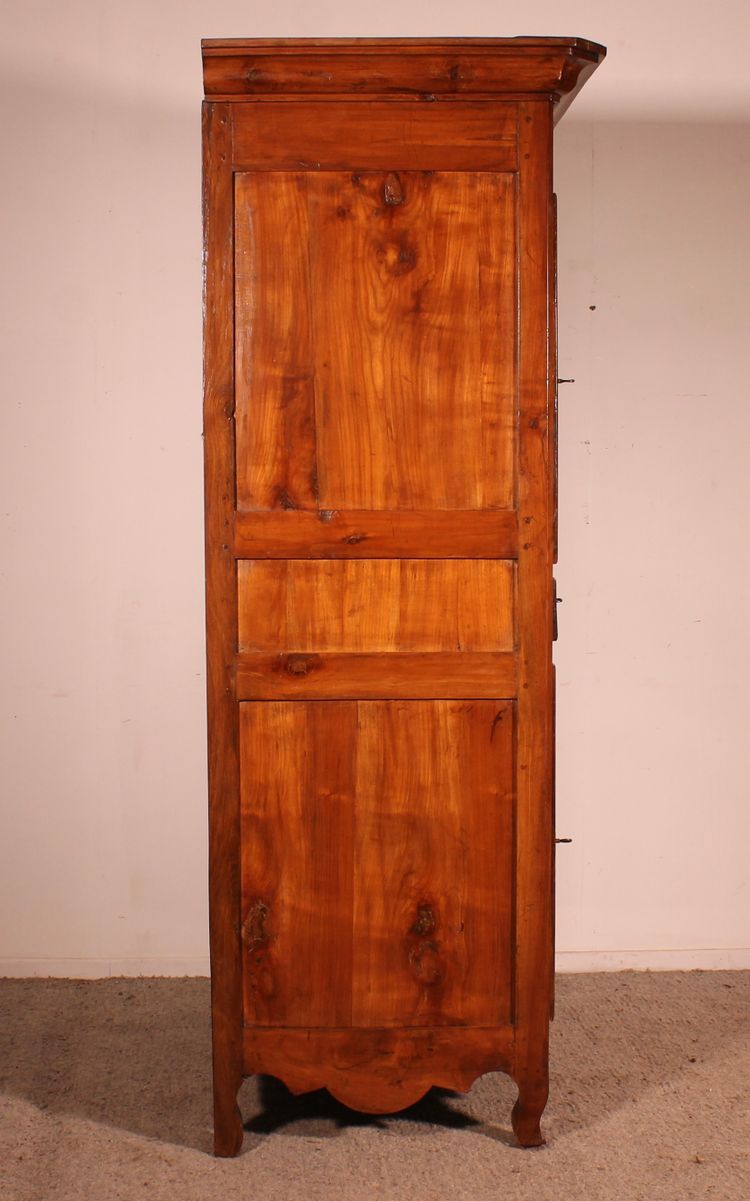 French Wardrobe In Cherry Wood - 18th Century