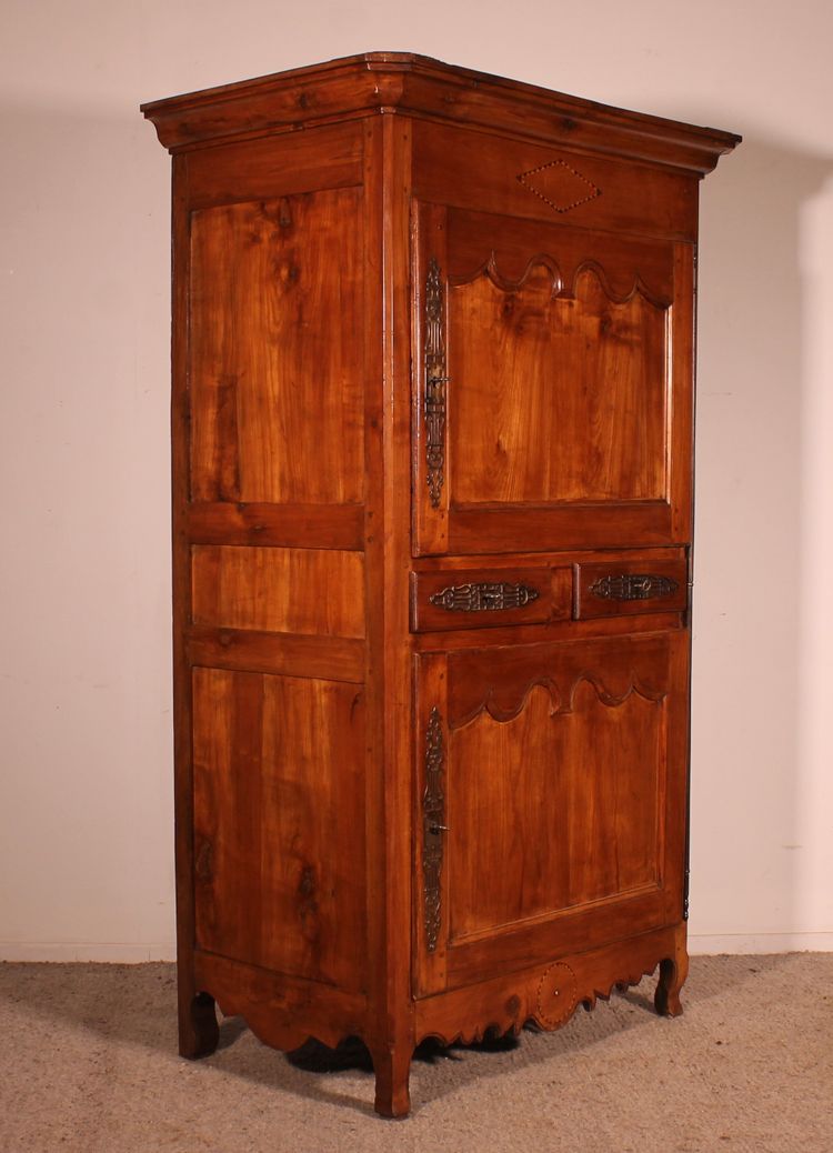 French Wardrobe In Cherry Wood - 18th Century