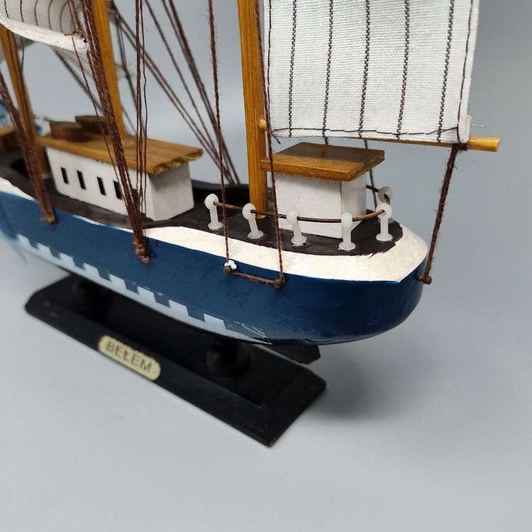 Modello di nave di Belem degli anni '70. Realizzato a mano. Realizzato in Inghilterra