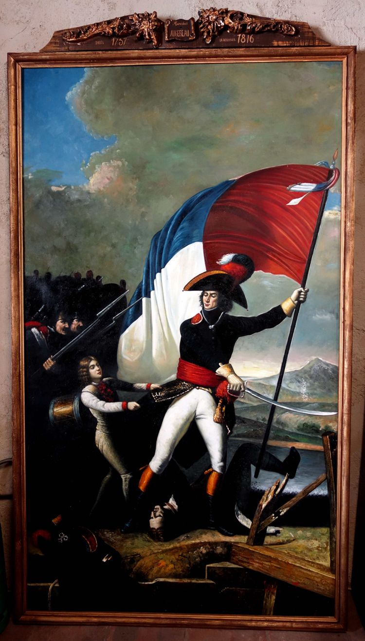 Large 235 cm portrait of Empire Marshal Augereau