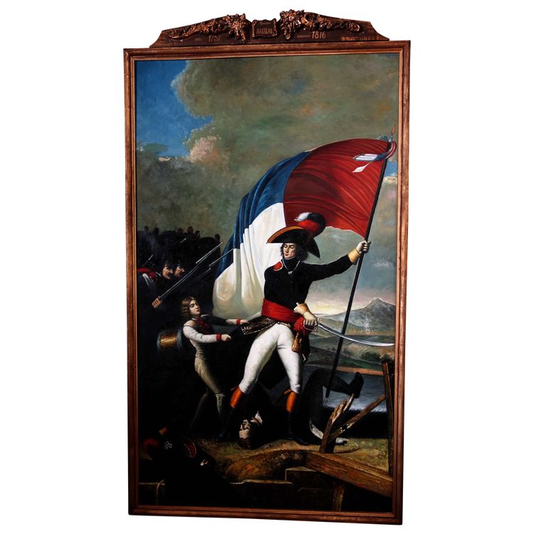 Large 235 cm portrait of Empire Marshal Augereau