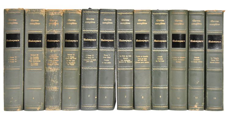 Shakespeare's complete bilingual works in 12 volumes - Club français du Livre, 1962