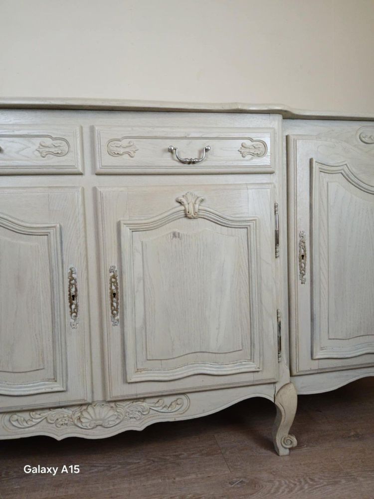 Buffet En Enfilade Style Louis XV Provençal En Bois Laqué Circa 1900