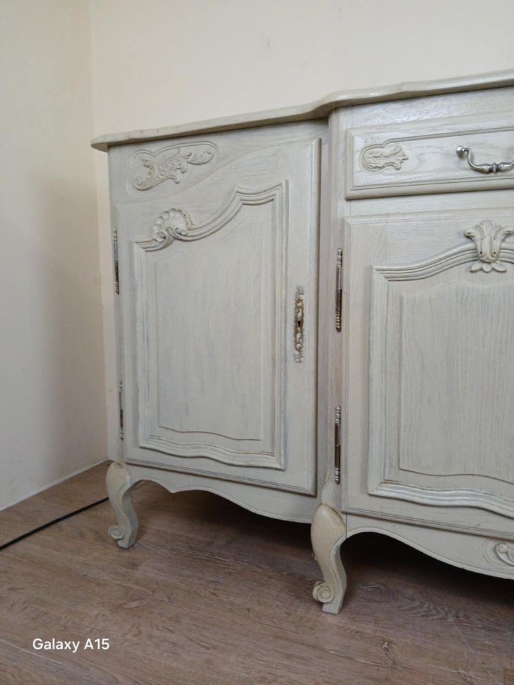 Buffet En Enfilade Style Louis XV Provençal En Bois Laqué Circa 1900