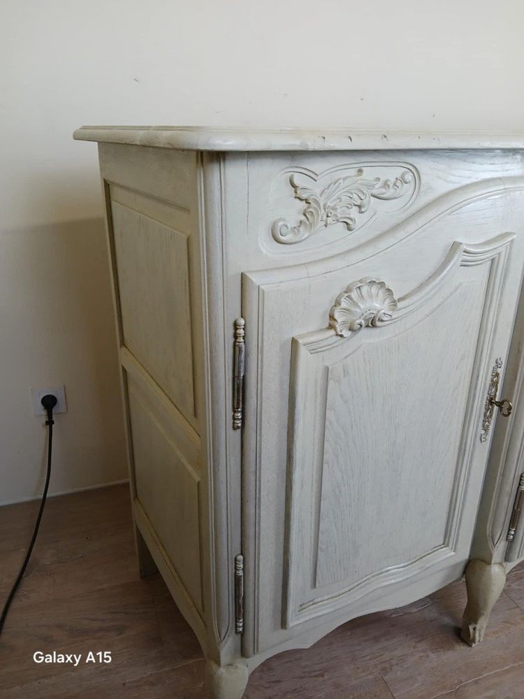 Buffet En Enfilade Style Louis XV Provençal En Bois Laqué Circa 1900