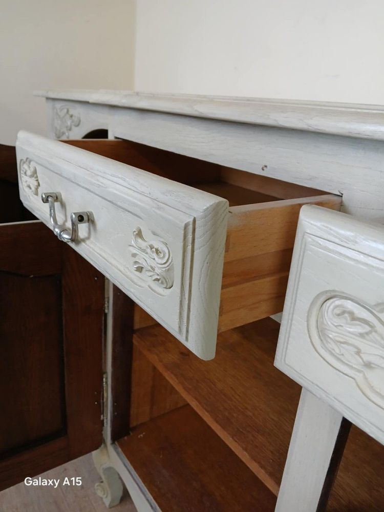 Buffet En Enfilade Style Louis XV Provençal En Bois Laqué Circa 1900