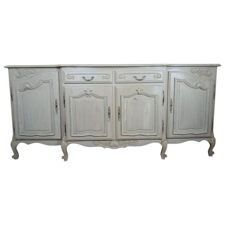 Buffet En Enfilade Style Louis XV Provençal En Bois Laqué Circa 1900