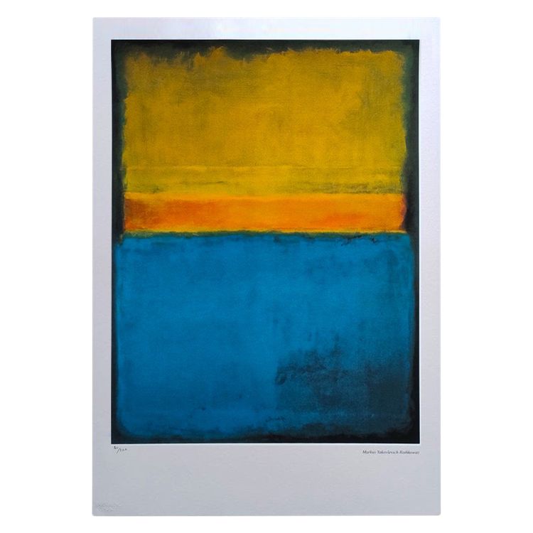 1980s Gorgeous Mark Rothko Limited Edition Lithograph