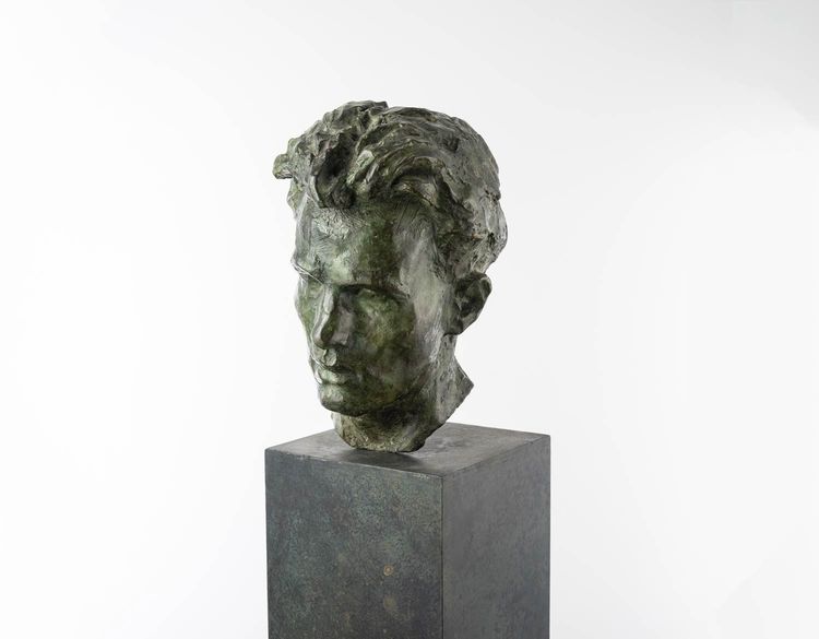 Bronze bust of a young man - ECCE HOMO