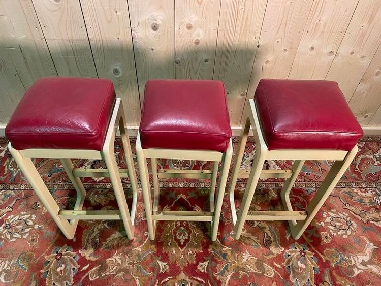 Set of 3 bar stools 1970