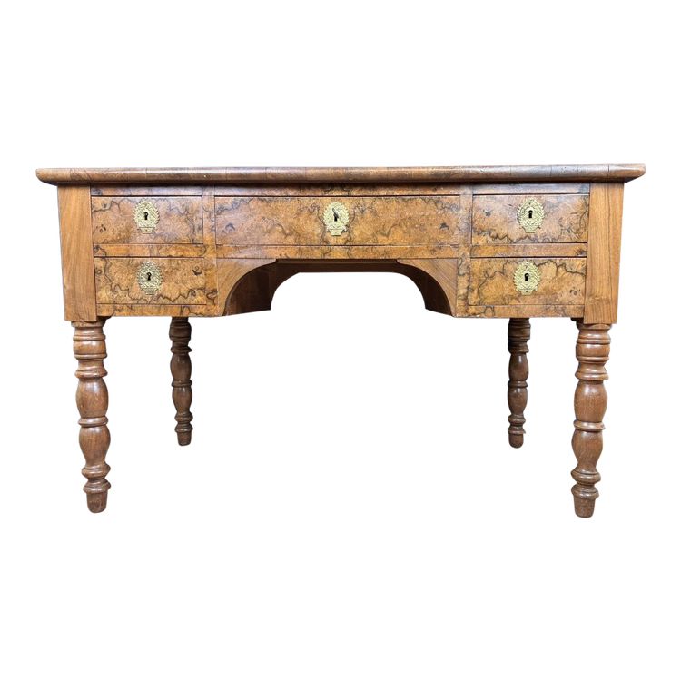 Louis Philippe Period Burr Walnut Desk Circa 1830