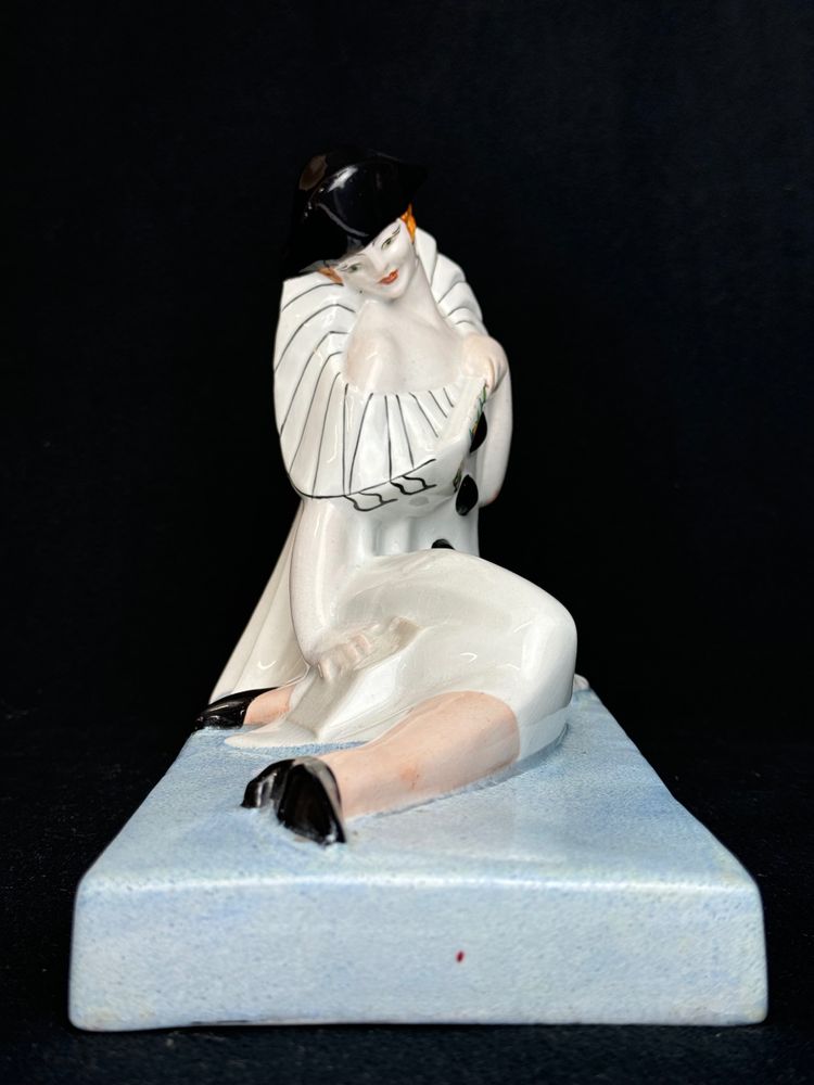 Genvane - Pierrot Et Colombine Earthenware Bookends