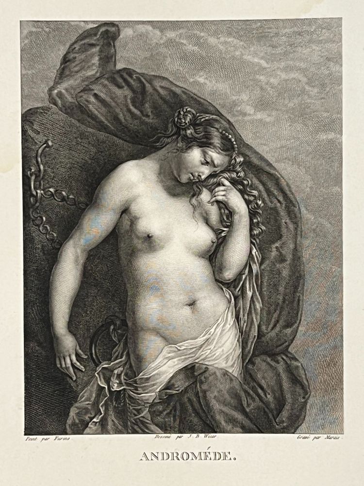 Andromede Furino, Bacchus et son Génie Chalcedony Engraving, Etching