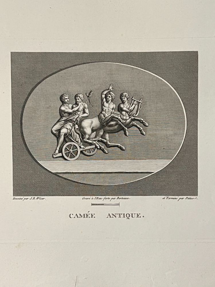 Andromede Furino, Bacchus et son Génie Chalcedony Engraving, Etching