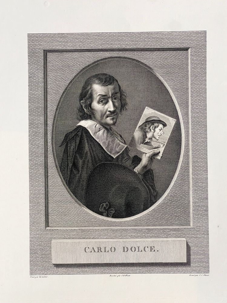 Carlo Dolci, Cavalier combatant un fantassin, Etching