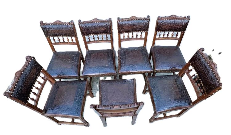 7 Henri II chairs