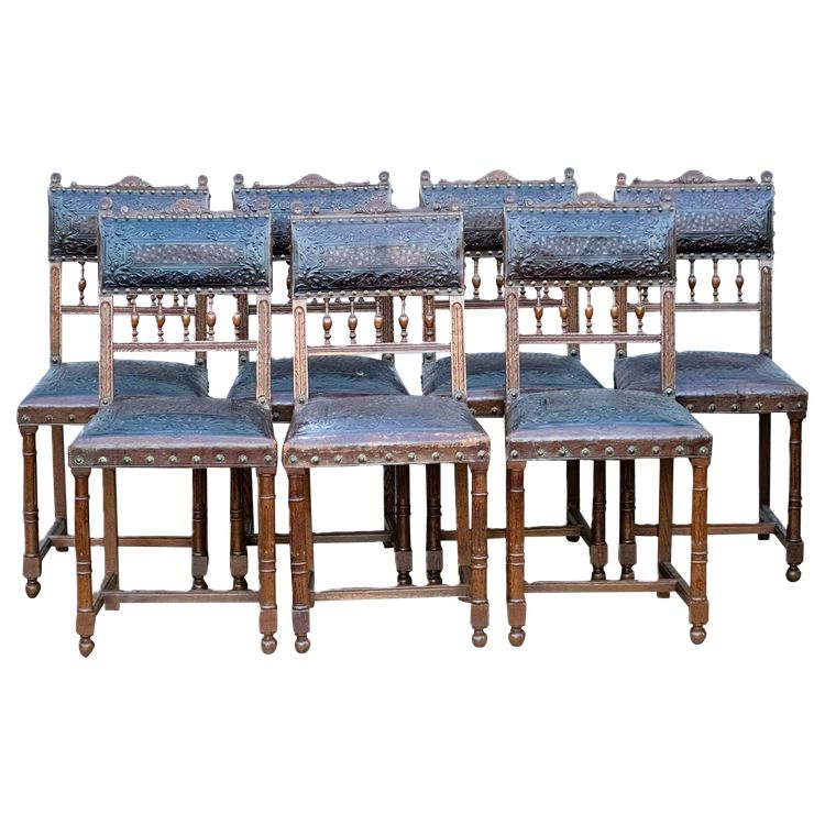 7 Henri II chairs