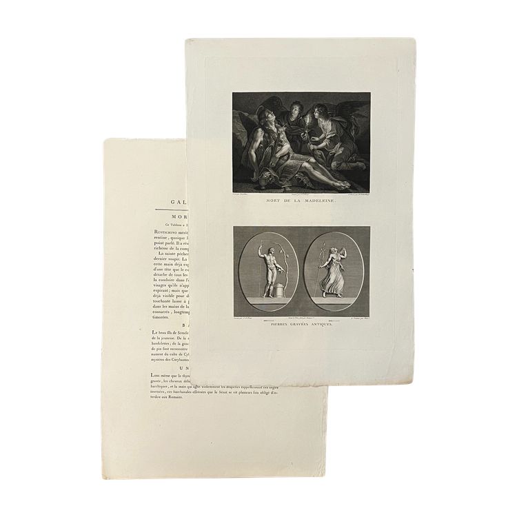 Death of the Magdalene, Rustichino, Young Bacchus A Bacchante, Etching