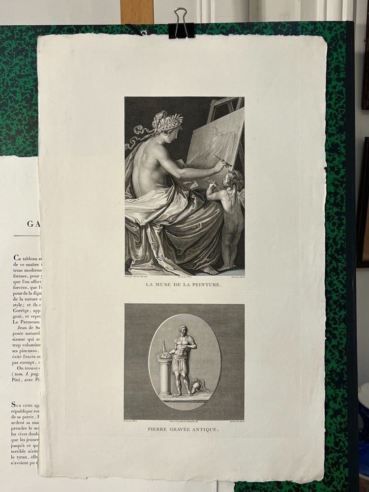 The Muse of Painting, Jean de Saint-Jean, Mutius Scaevola, Etching