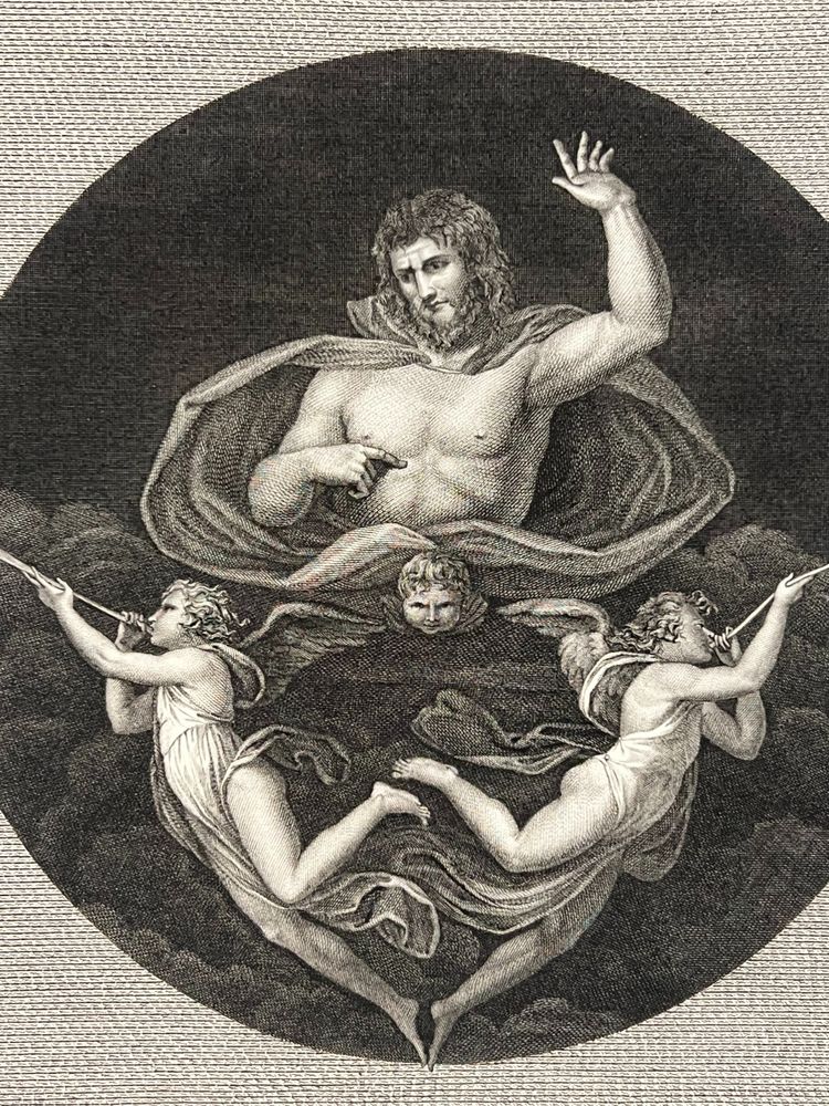 Le Père Éternel dans sa Gloire, Fra-Bartolomeo, Mort de Polytès, Gravure a l'eau forte