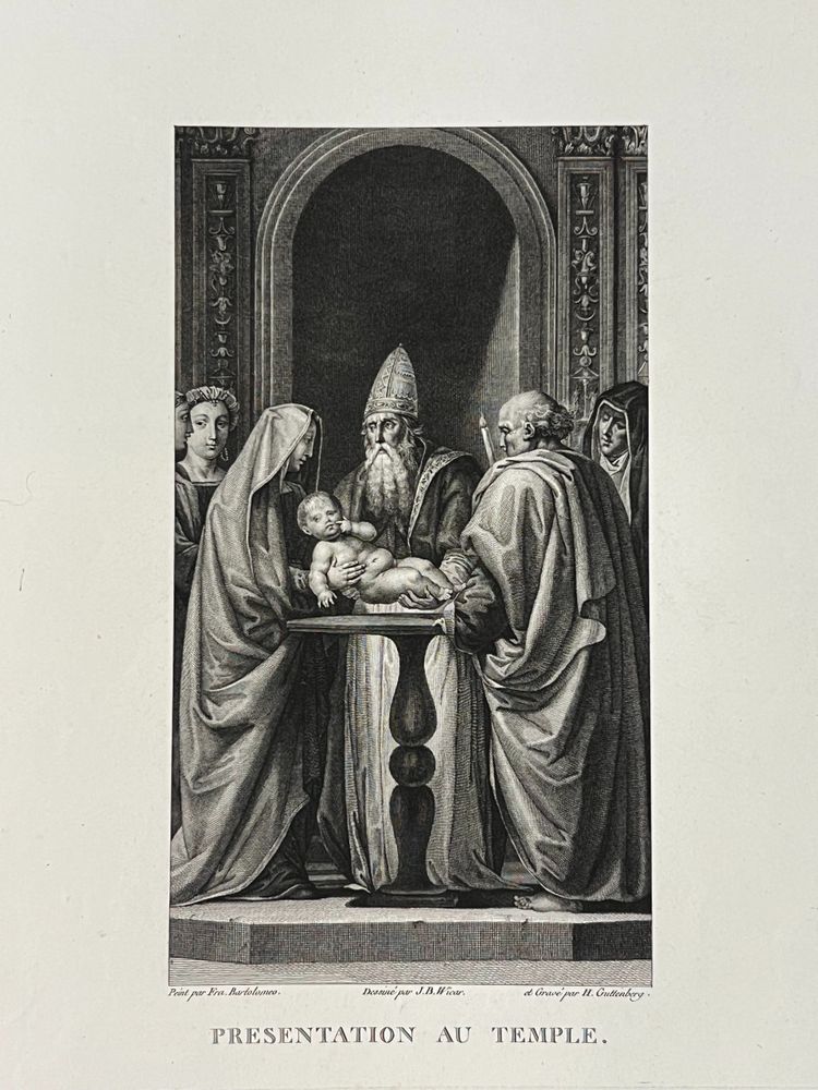 Presentation at the Temple, Fra-Bartolomeo, Juno suckling Hercules, Etching