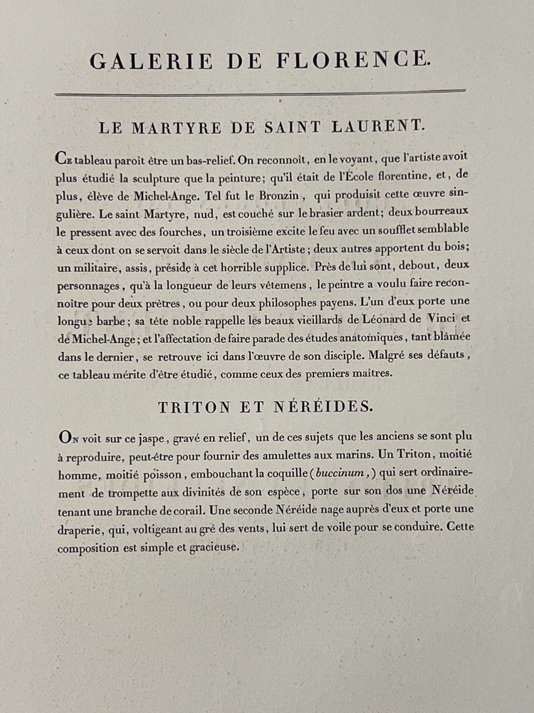 Le martyre de Saint Laurent, Bronzin, Triton et Néréides, Gravure à l’eau forte 