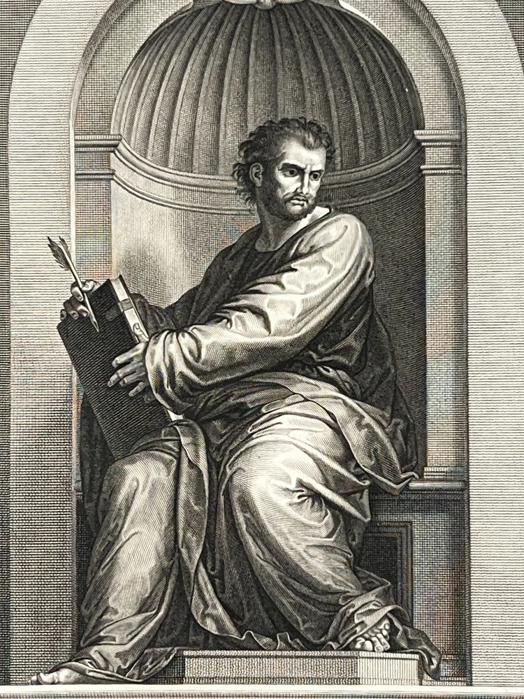 L’évangéliste Saint-Marc, Fra-Bartoloméo, Un chevrier et son troupeau, Gravure