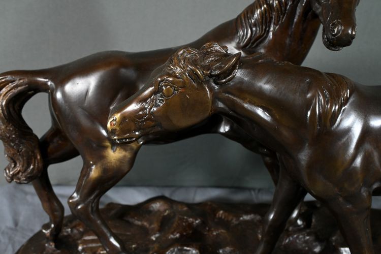 Bronze "Arabian Horses", after P-J. Mène - Early 20th century