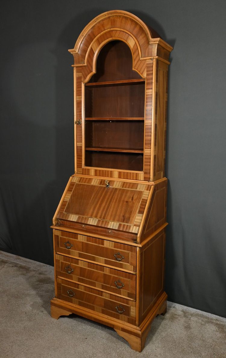 Scriban Blond Mahogany display case, England - 1960