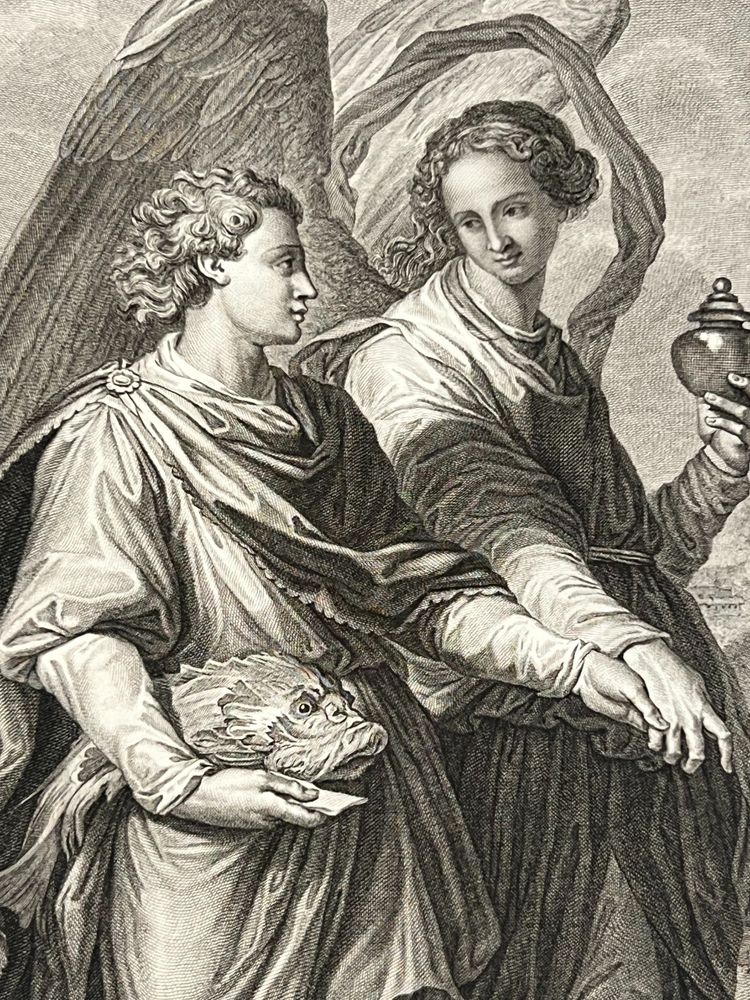 Tobie and the Angel, Santi-Di-Tito, Portrait of the Emperor Verus, Etching