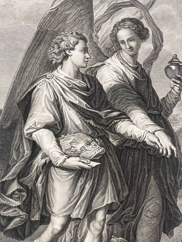 Tobie and the Angel, Santi-Di-Tito, Portrait of the Emperor Verus, Etching