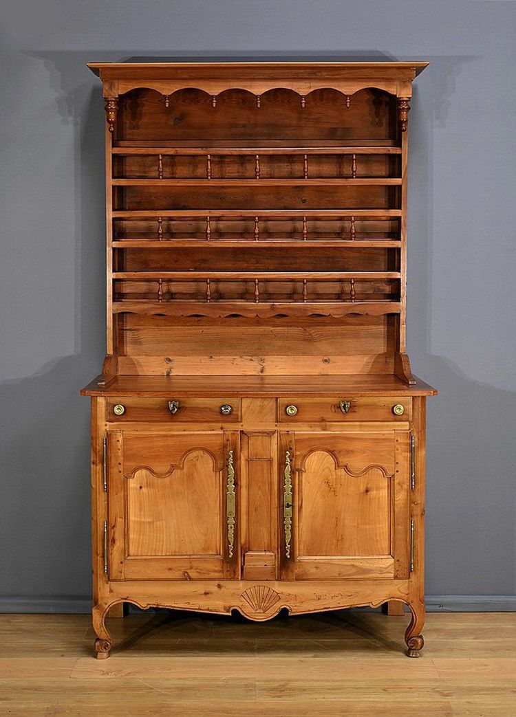 Buffet Vaisselier in Blond Cherry, Louis XV style - Mid-19th century