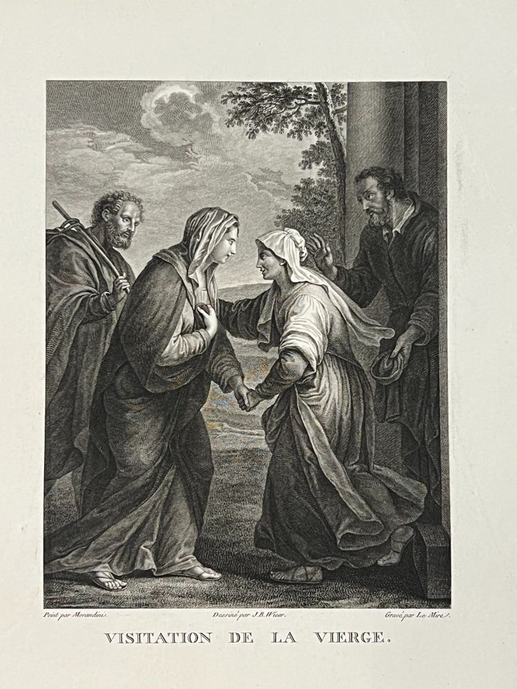 La visitation de la Vierge, Morandini, Bacchus et Ariane Canée, Etching