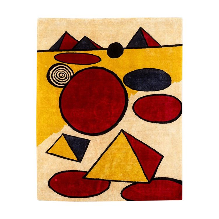 Handgewebter Wandteppich, inspiriert von Alexander Calder. Juni 2023. LS60185009B