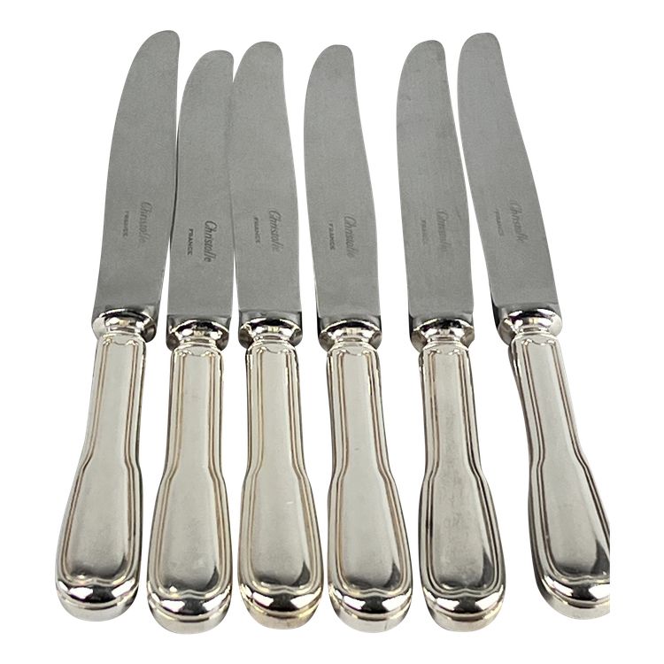 Six Christofle CHINON cheese knives