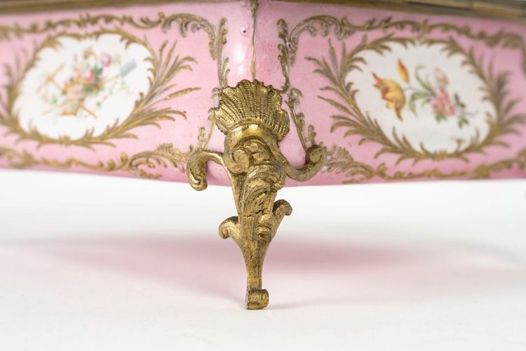 A Pink Enamel Jewelry Box, Circa 1880