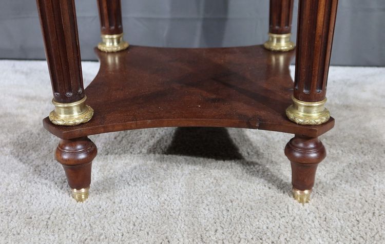 Small Mahogany Drum Table, Louis XVI style - Late 19th century