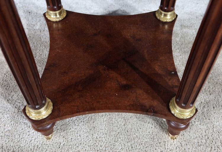 Small Mahogany Drum Table, Louis XVI style - Late 19th century