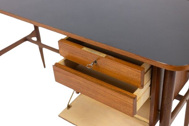 Free-form teak desk. 1950s. LS614859Q