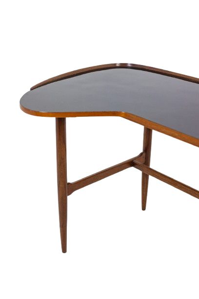 Free-form teak desk. 1950s. LS614859Q